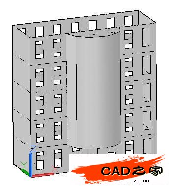 AutoCAD 2011新功能教程:曲面命令創建樓房_中國教程網