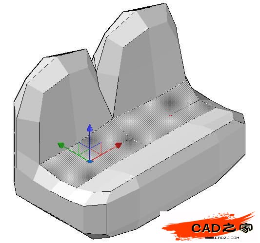 AutoCAD教程:運用長方體網格拉伸制作雙人和多人沙發_中國教程網