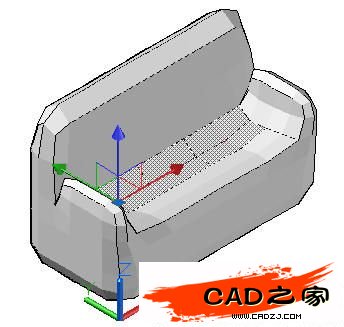 AutoCAD教程:運用長方體網格拉伸制作雙人和多人沙發_中國教程網