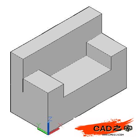 AutoCAD教程:運用長方體網格拉伸制作雙人和多人沙發_中國教程網