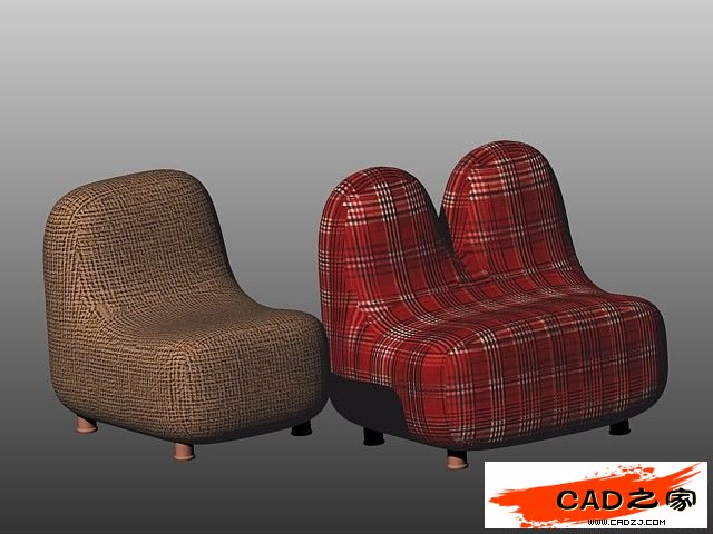 AutoCAD教程:運用長方體網格拉伸制作雙人和多人沙發_中國教程網