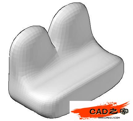 AutoCAD教程:運用長方體網格拉伸制作雙人和多人沙發_中國教程網