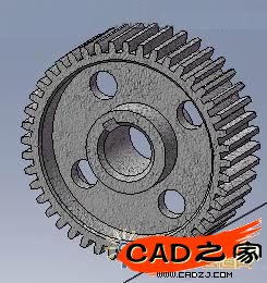 為基于二次開發技術得到的直齒輪