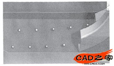 圖7仿真模型中大豆的株距5．5cm