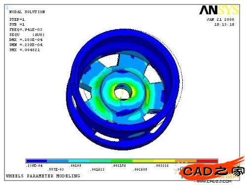 應力模態(其中之一)