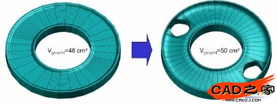圖 9 參考部件和優化結果有限元模型對比