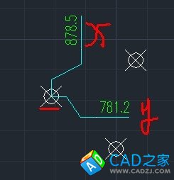 cad教程之標注命令：[4]坐標標注