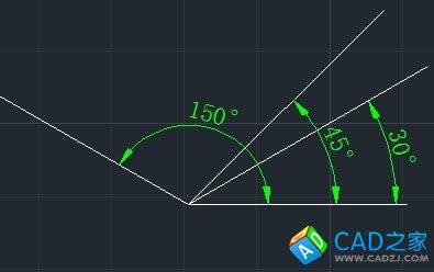 cad教程之標(biāo)注命令：[8]角度標(biāo)注