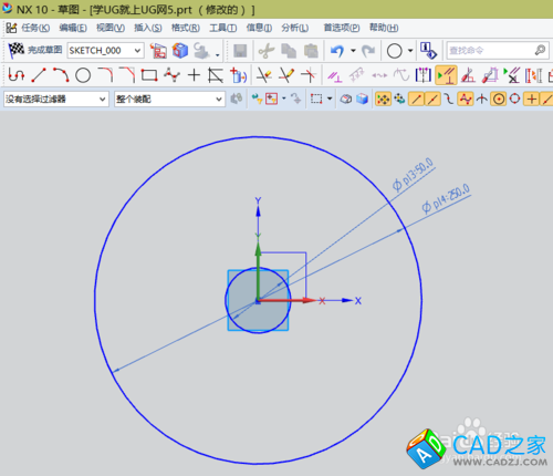 UG10.0教程：[27]繪圖實例－磨砂輪
