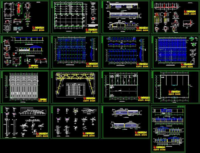 攪拌站建筑結構全套總圖16張